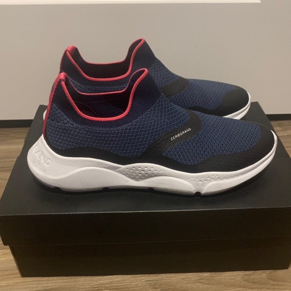 Cole Haan women’s Navy and Pink Slip-On Sneakers